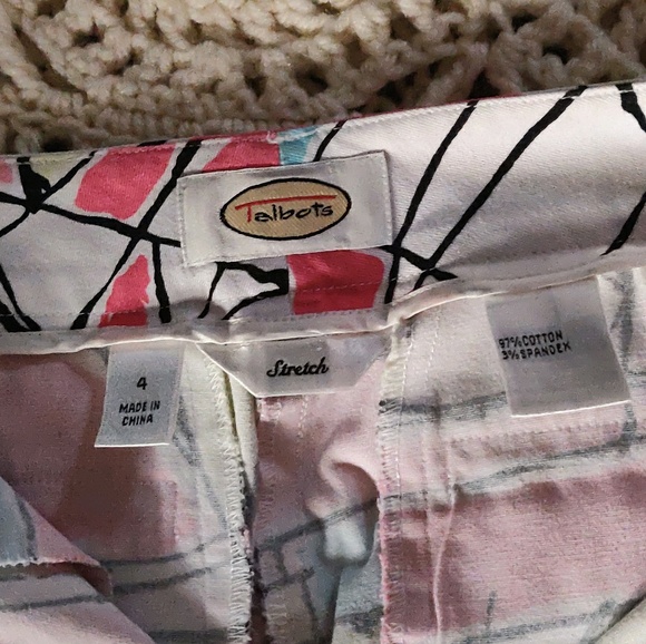 Talbots Town Printed Slacks Size 4 - Picture 4 of 6